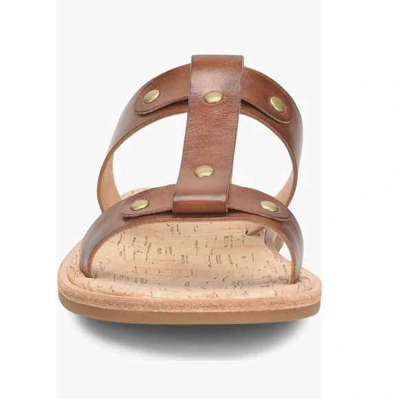 Kork-Ease Basel T Strap Sandals Brown Leather Brassy Hardware Women’s Size 8 - Picture 6 of 12